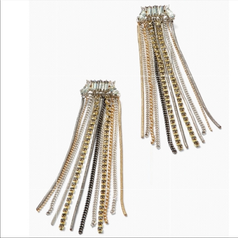 Stella & Dot Bowie Fringe Earrings
